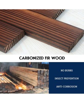 2-Tiers Outdoor Wooden Barrel Waterfall Fountain with Pump