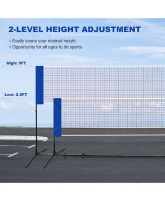 14 x 5 Feet Portable Beach Training Badminton Net with Carrying Bag