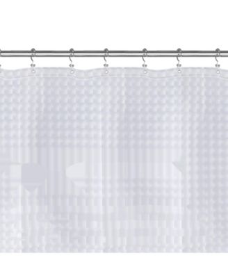 72" W x 72" H 3D Clear Pebble 8G Heavy Duty PEVA Shower Curtain
