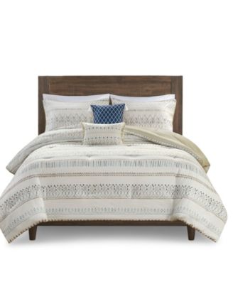 Fraser Seersucker 5-Pc. Comforter Set, King/California King