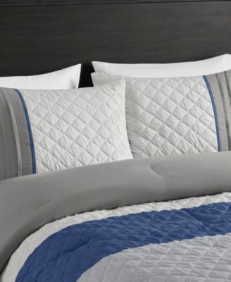 Jenson 7-Pc. Color Block Stripe Comforter Set, King