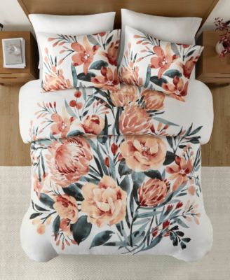 Dahlia 3-Pc. Duvet Cover Set, King/California King