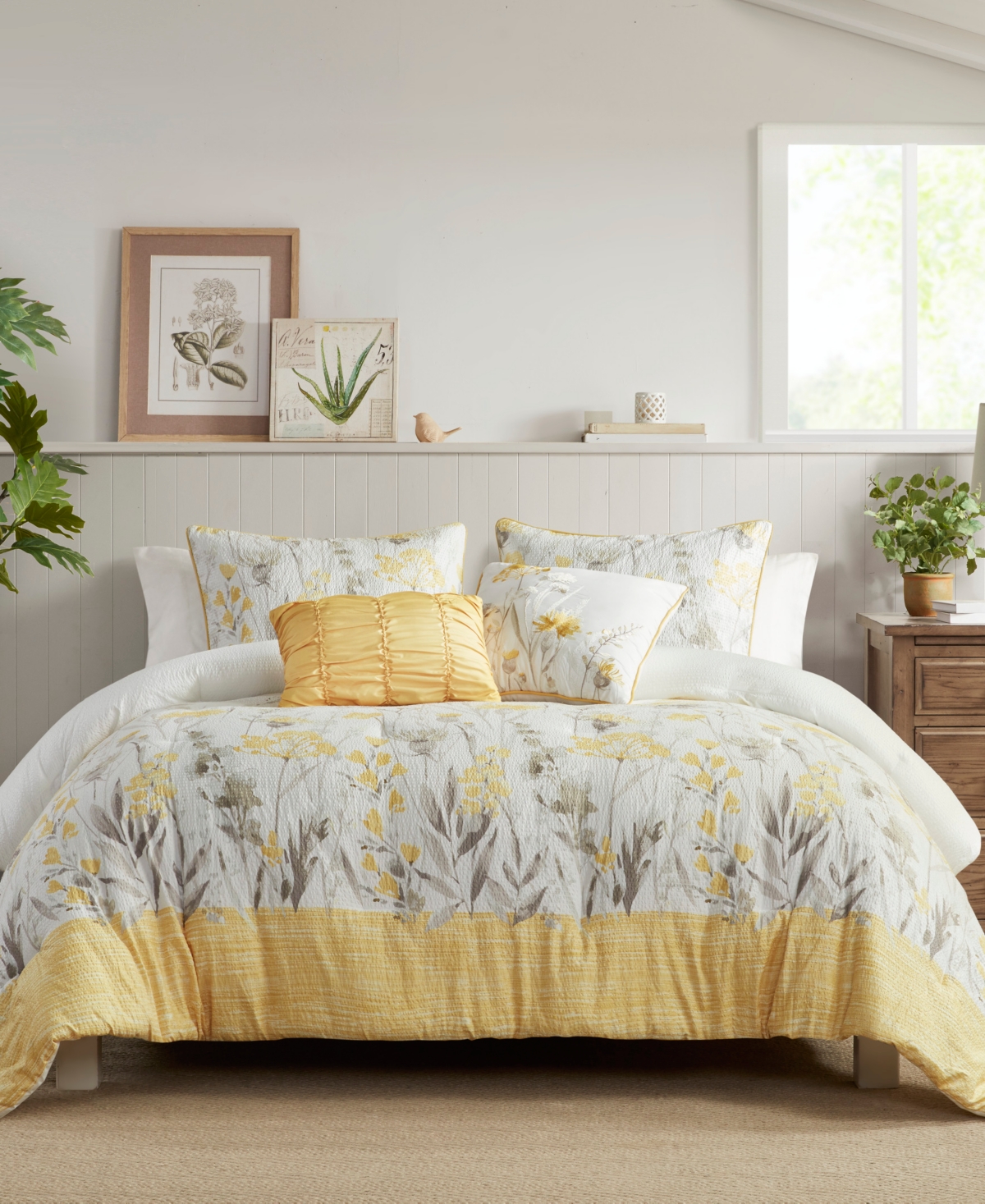 Madison Park Prairie Seersucker Comforter Sets In Yellow