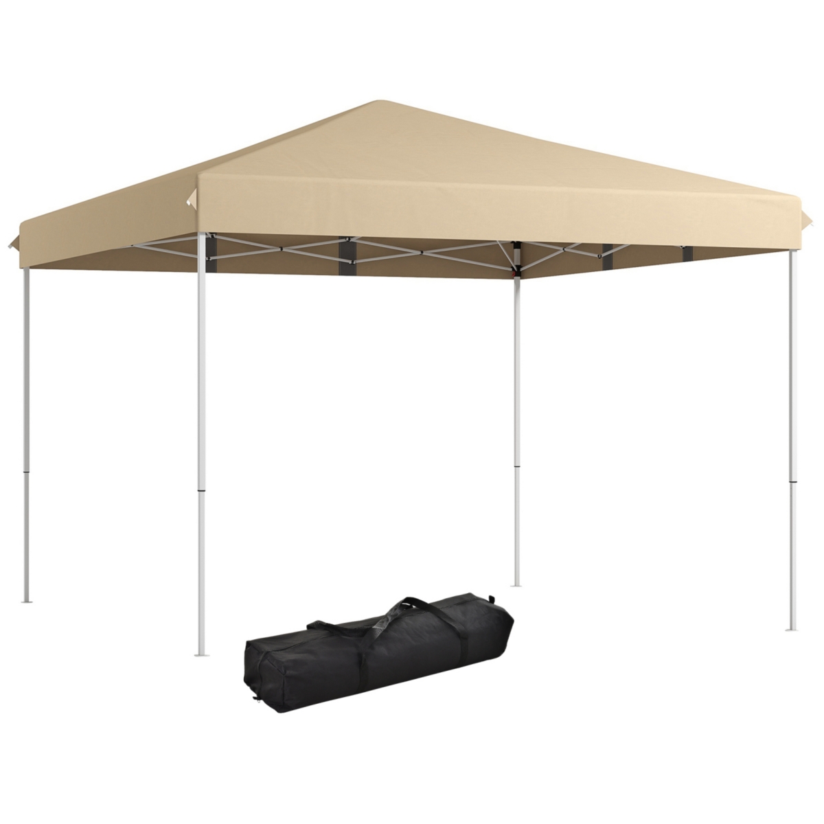 13' Pop-Up Canopy Tent with Carry Bag - Beige