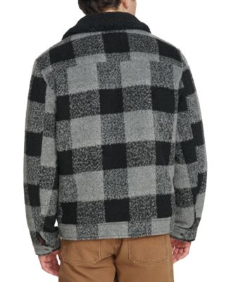 Men's Plaid Full-Zip Depot Jacket with Fleece Collar