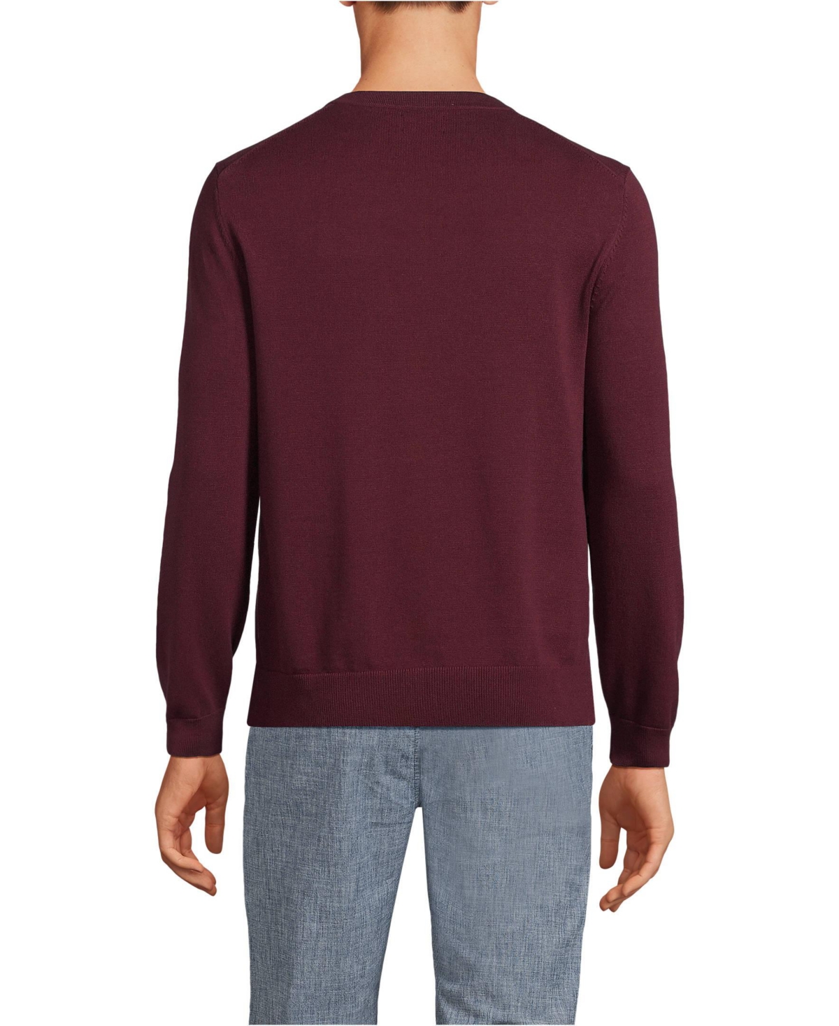 Lands' End Men's Fine Gauge Cotton Cardigan