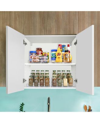 Pantry Spice organizer Set, 3-Tier Seasoning Organizer for Cabinet (2 Pack) and Lazy Susan Spice Rack Turntable 9-Inch, Spice Organization for Cabinet, Condiment Organizer Pantry & Refrigerator