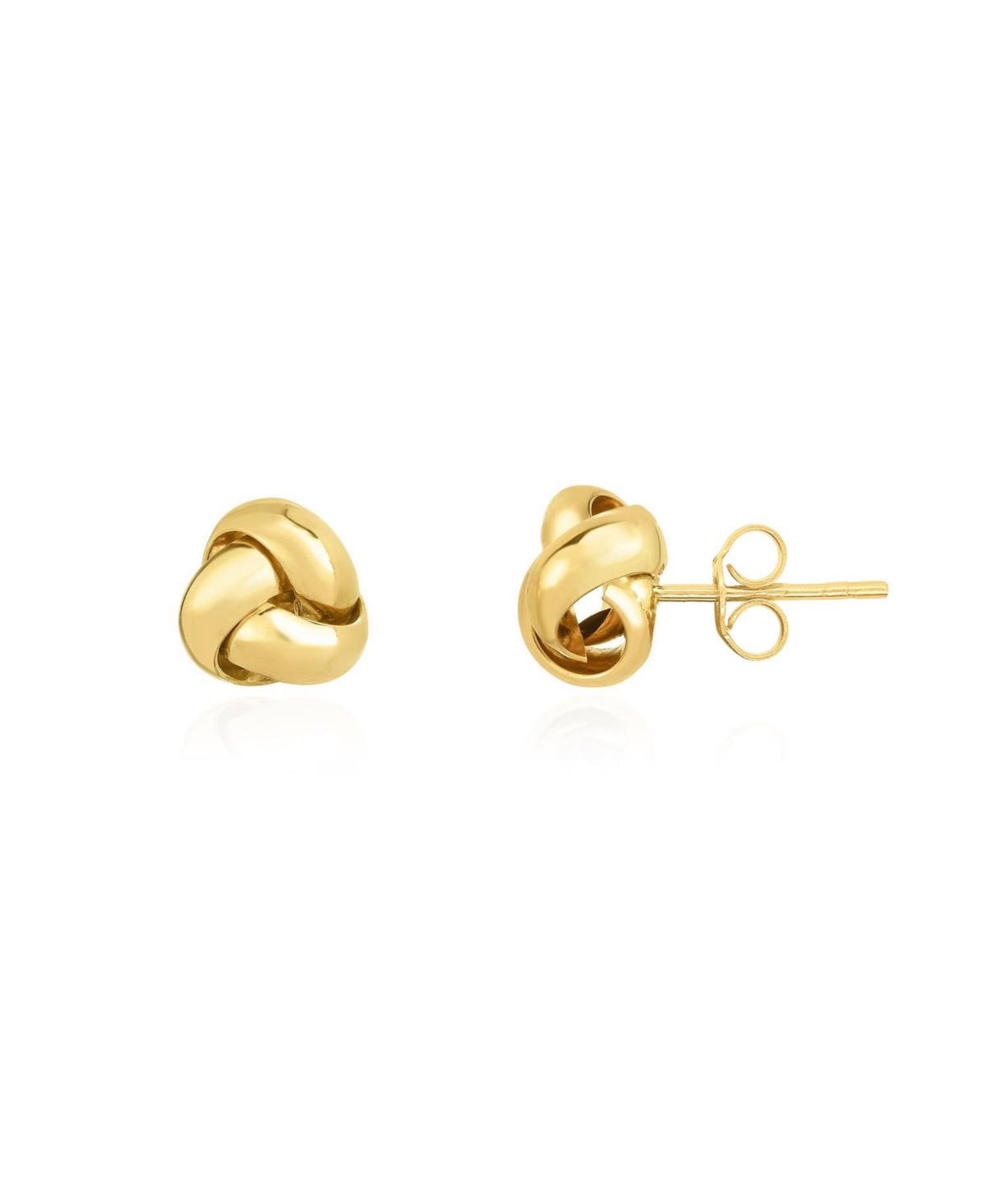 Polished Gold Knot Stud Earring 14K Gold - Gold