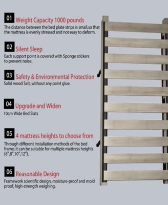 King Upholstered Platform Bed with Oversized Backrest, Beige