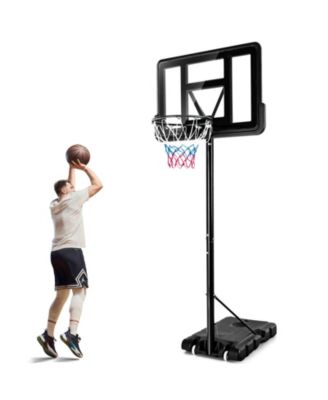 Adjustable Portable Basketball Hoop Stand with Shatterproof Backboard Wheels