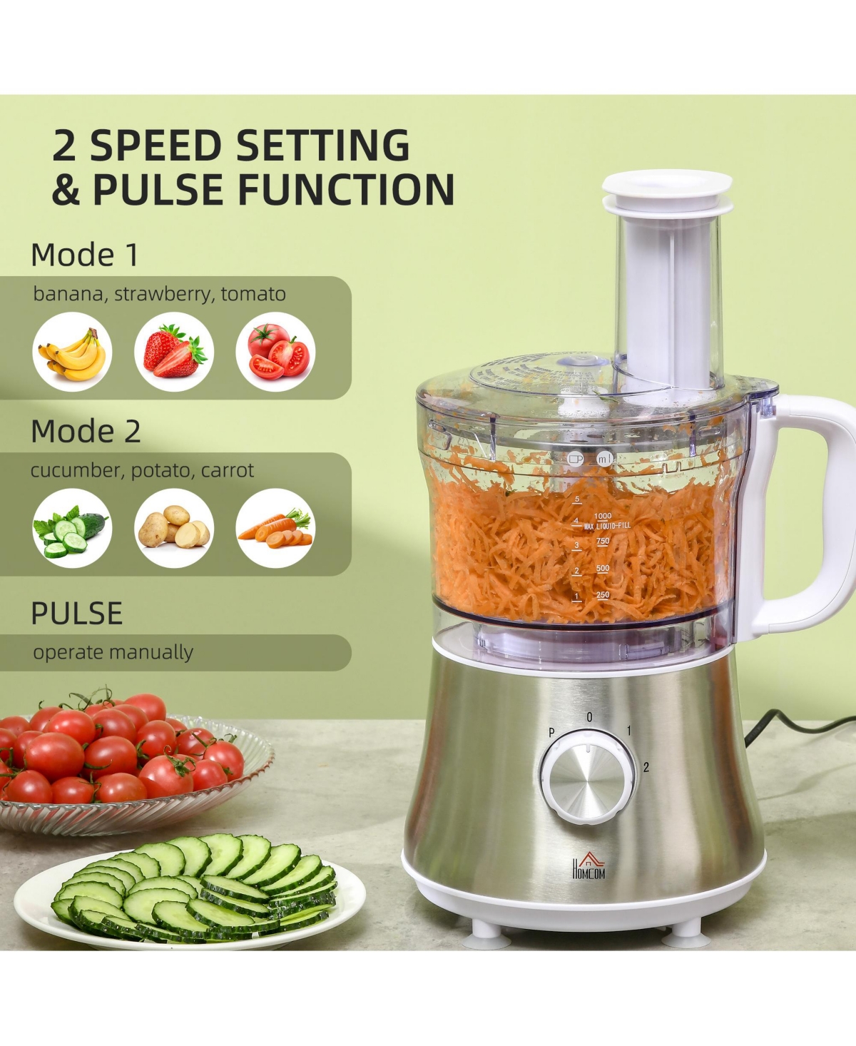 Streamdale Furniture 5-in-1 Blender and Food Processor Combo