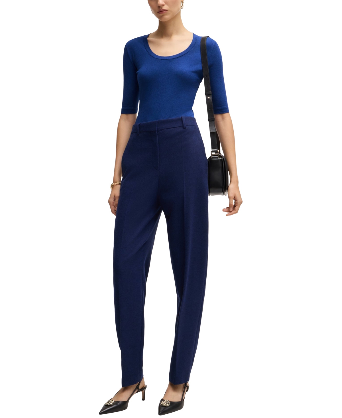Boss by Hugo Boss Women's Scoop-Neck Wool Top