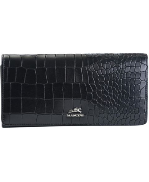 Женские Mancini Women's Croco2 RFID Secure Trifold Wallet