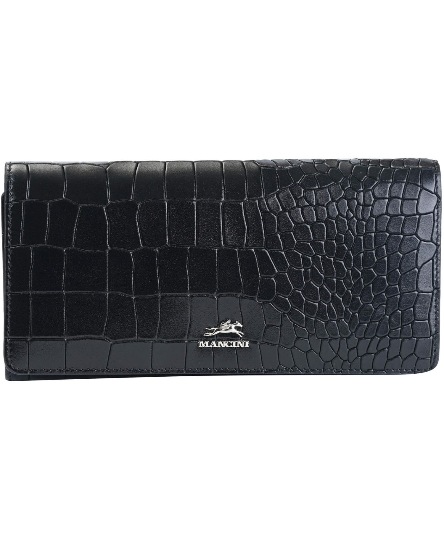 Women's Croco2 RFID Secure Trifold Wallet