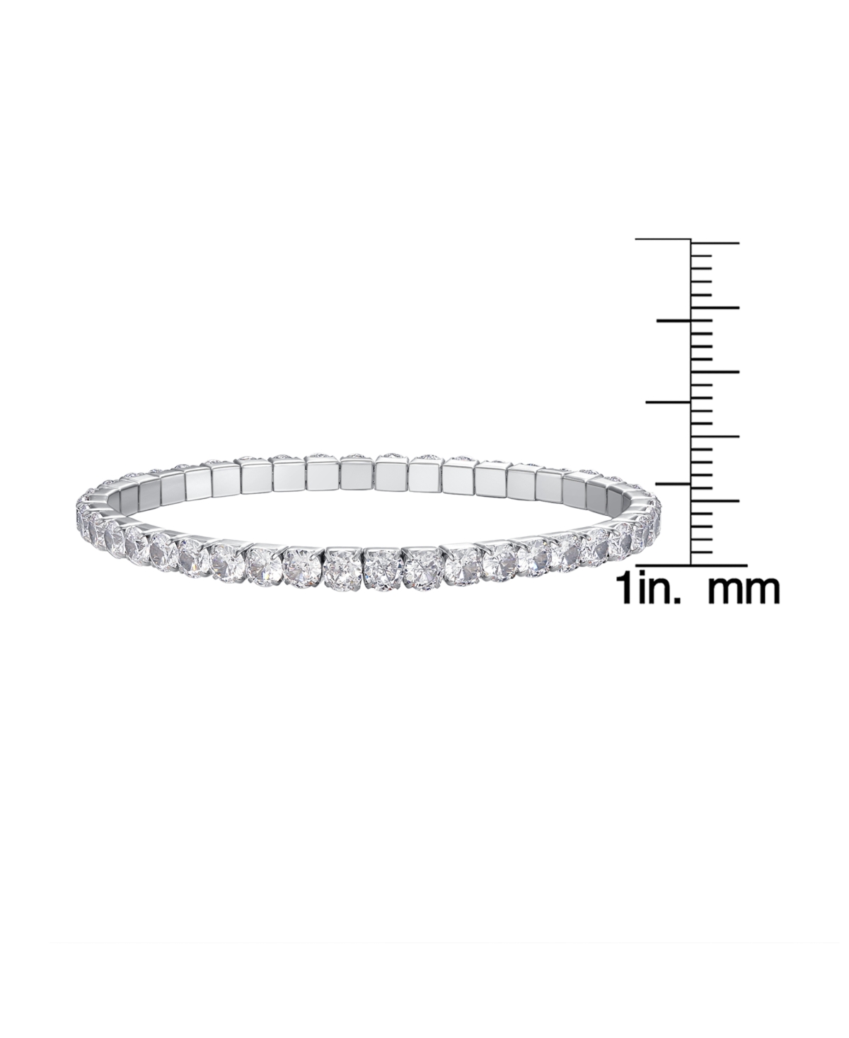 Macy'sCubic Zirconia April Birthstone Tennis Stretch Bracelet - White