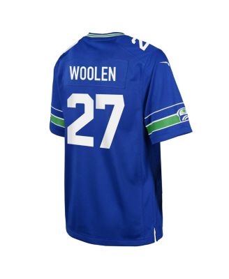 Big Boys and Girls Tariq Woolen Royal Seattle Seahawks Alternate Player Game Jersey
