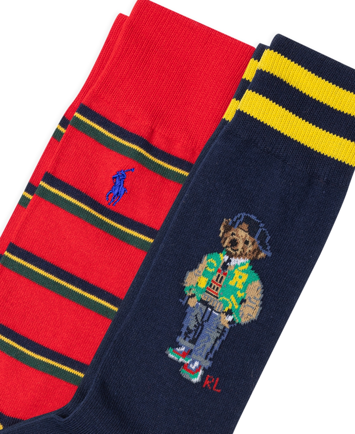 Polo Ralph Lauren Men's 2-Pk. American Heritage Bear Slack Socks
