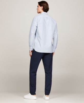 Men's Regular-Fit Striped Heritage Oxford Long-Sleeve Shirt