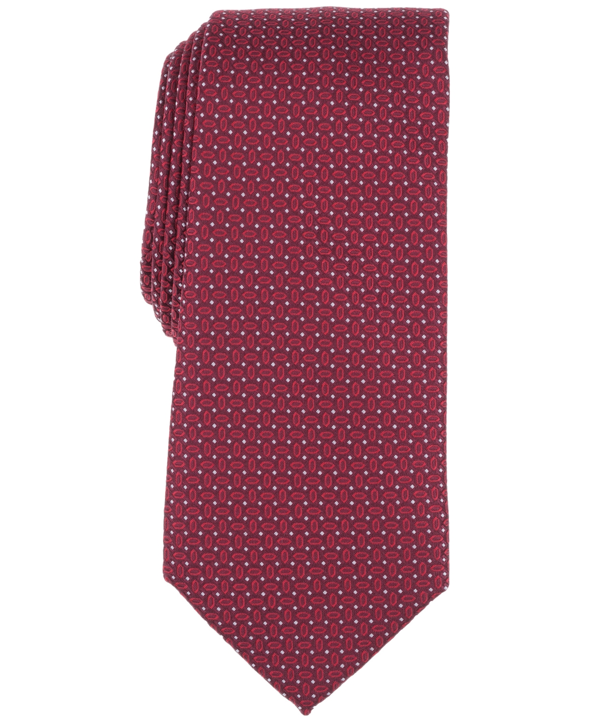 Men's Camron Mini-Geo Tie, Created for Macy's - Burgundy