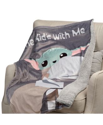 Star Wars The Kids with Me Grogu/The Child/Baby Yoda Baby Blanket