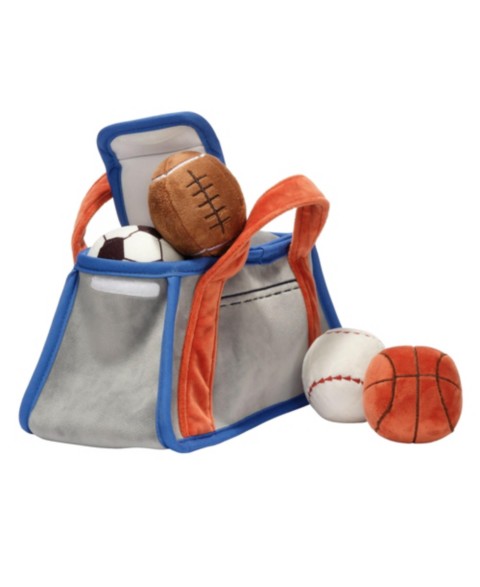 Детские мягкие игрушки Lambs & Ivy Baby Sports Interactive Plush Toy Set - Football/Basketball/Baseball