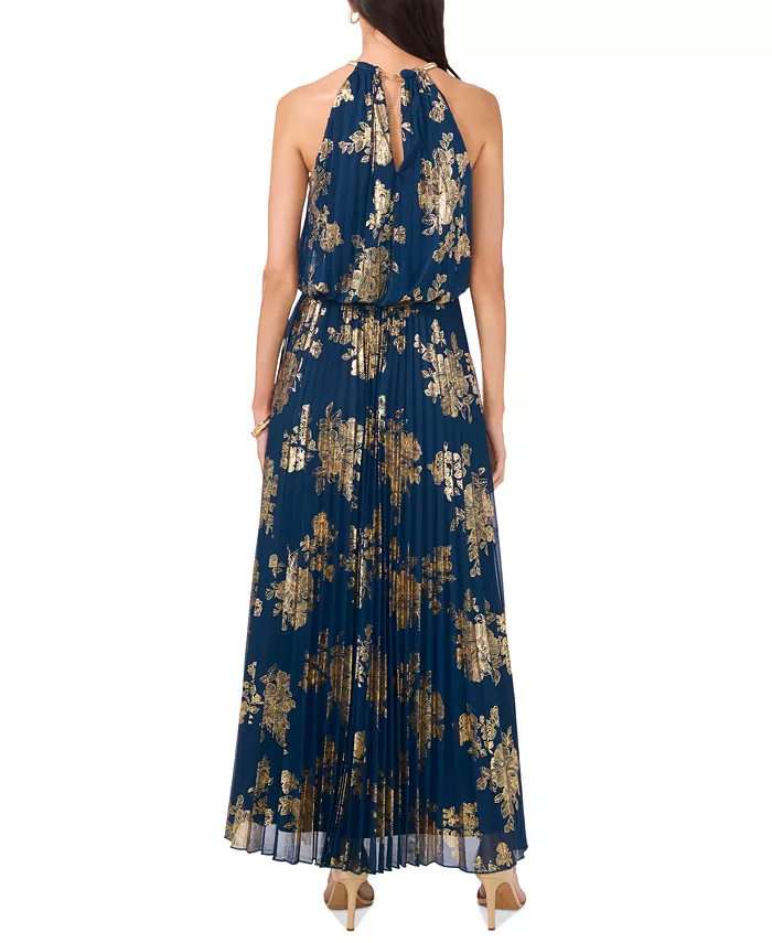 Women's Embellishment Halter-Neck Pleated Gown - thumbnail 5