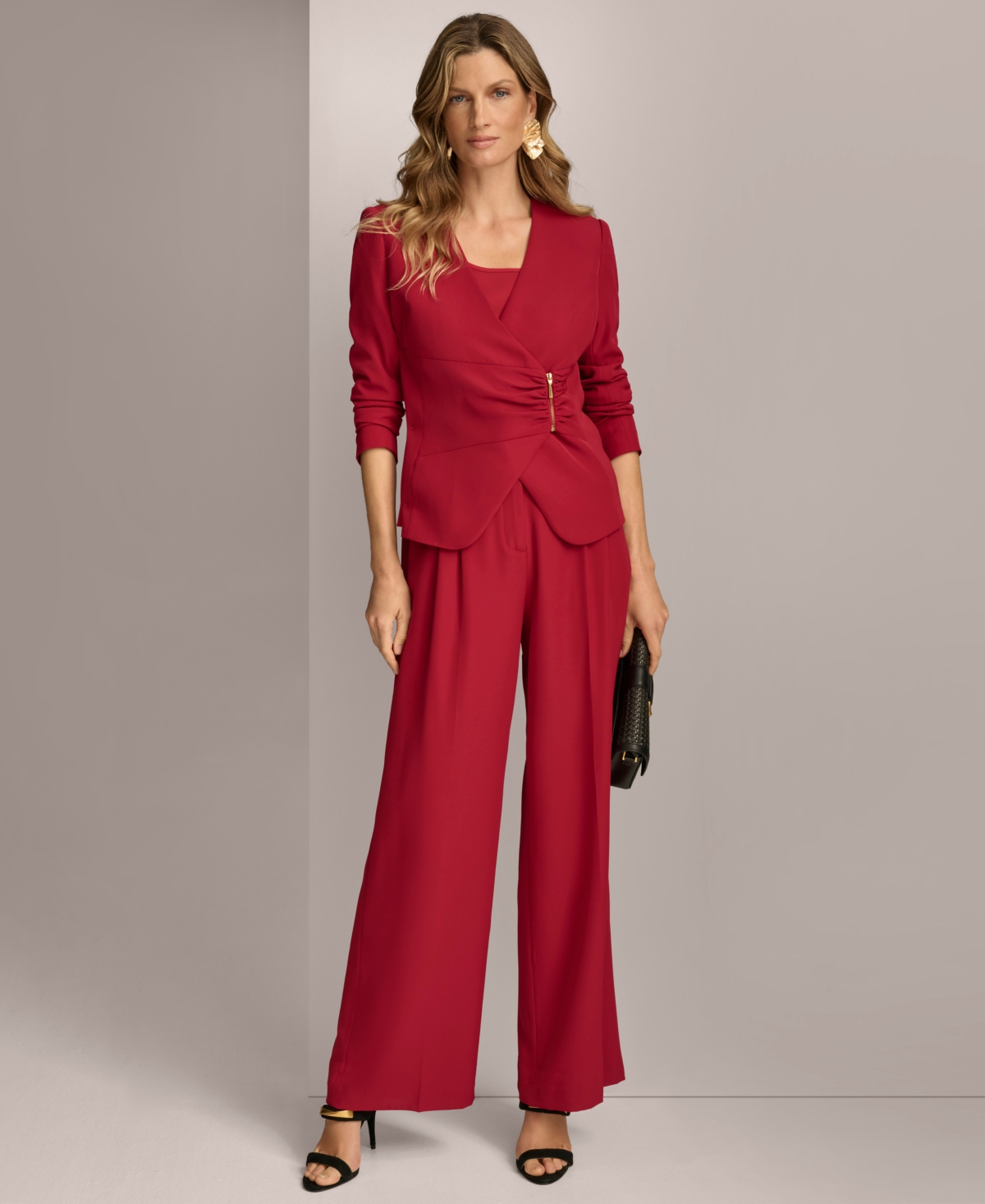Donna Karan New York Women's Pleated Wide-Leg Pants