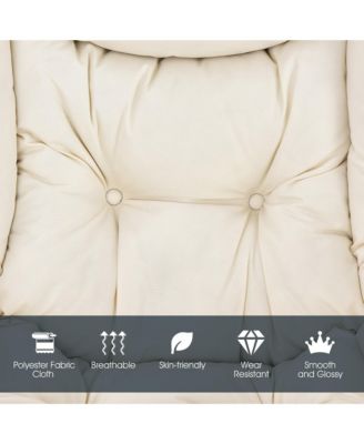 Modern Polyester Fabric Lazy Chair Single Sofa Chair w/Side Pocket