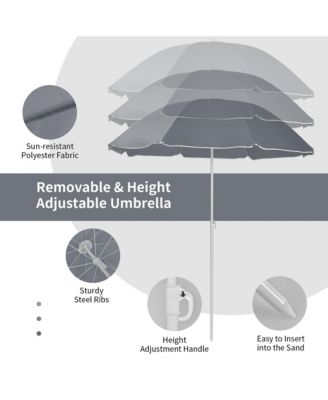 Folding Picnic Double Chair W/Umbrella Table Cooler Beach