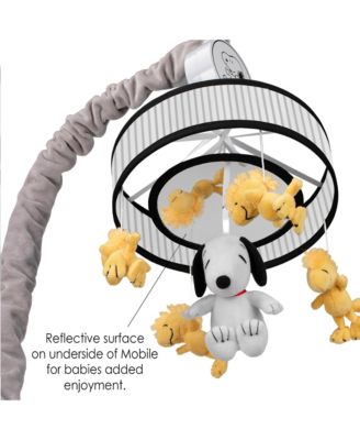 Classic Snoopy & Woodstock Musical Baby Crib Mobile Soother Toy