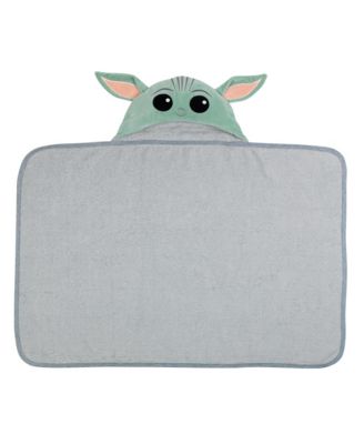 Baby Boys Star Wars The Child/Baby Yoda/Grogu Gray Hooded Bath Towel