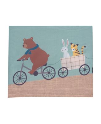 Up Up & Away 3-Piece Animals/Hot Air Balloon Crib Bedding Set