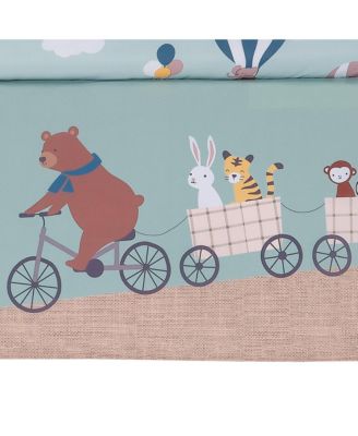 Up Up & Away 3-Piece Animals/Hot Air Balloon Crib Bedding Set