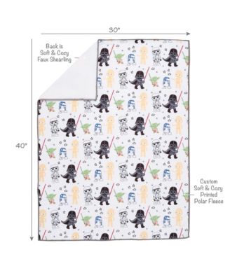Star Wars Classic Fleece Baby Blanket - Yoda/Darth Vader/R2-D2/C-3PO