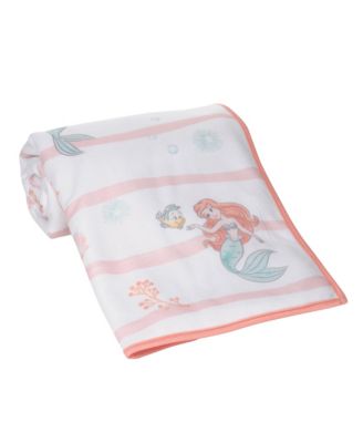 Disney Baby The Little Mermaid White Baby Blanket - Ariel