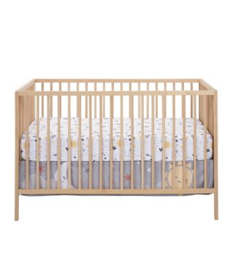 Bedtime Originals White Celestial Microfiber Baby Fitted Crib Sheet