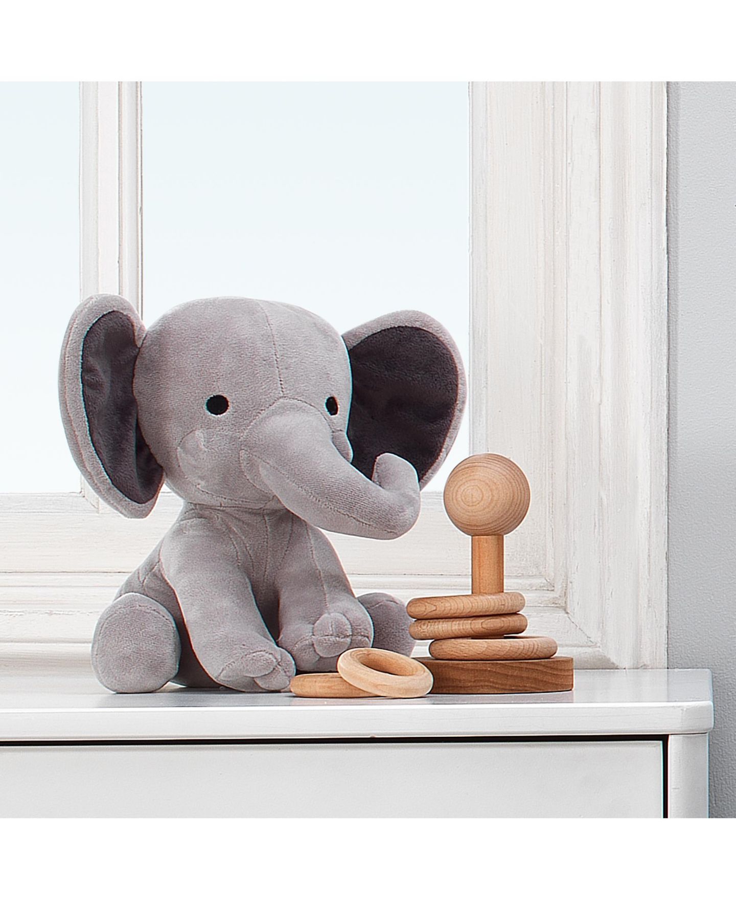 Детская мягкая игрушка Bedtime Originals Humphrey 9" Plush Elephant, цвет: Серый — фото 4