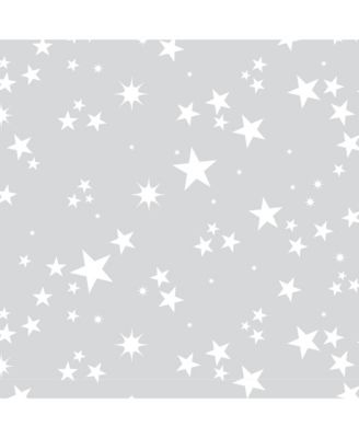 Milky Way Gray/White Stars 100% Cotton Baby Fitted Crib Sheet