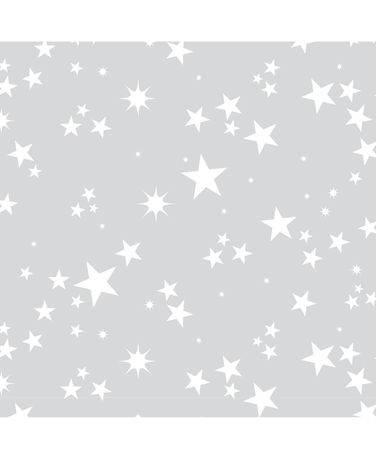 Lambs & Ivy Milky WayWhite Stars 100% Cotton Baby Fitted Sheet - Gray
