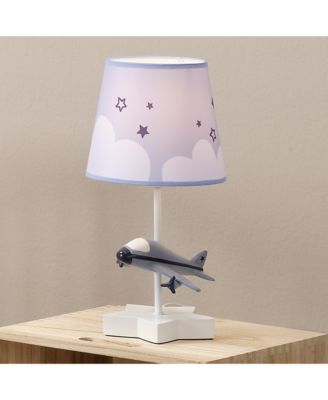Little Aviator Hand-Painted Airplane Lamp with Shade & Bulb