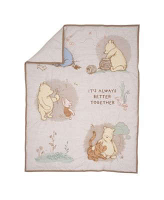 Disney Baby Pooh Bear & Pals Cotton 3Piece Nursery Crib Bedding Set