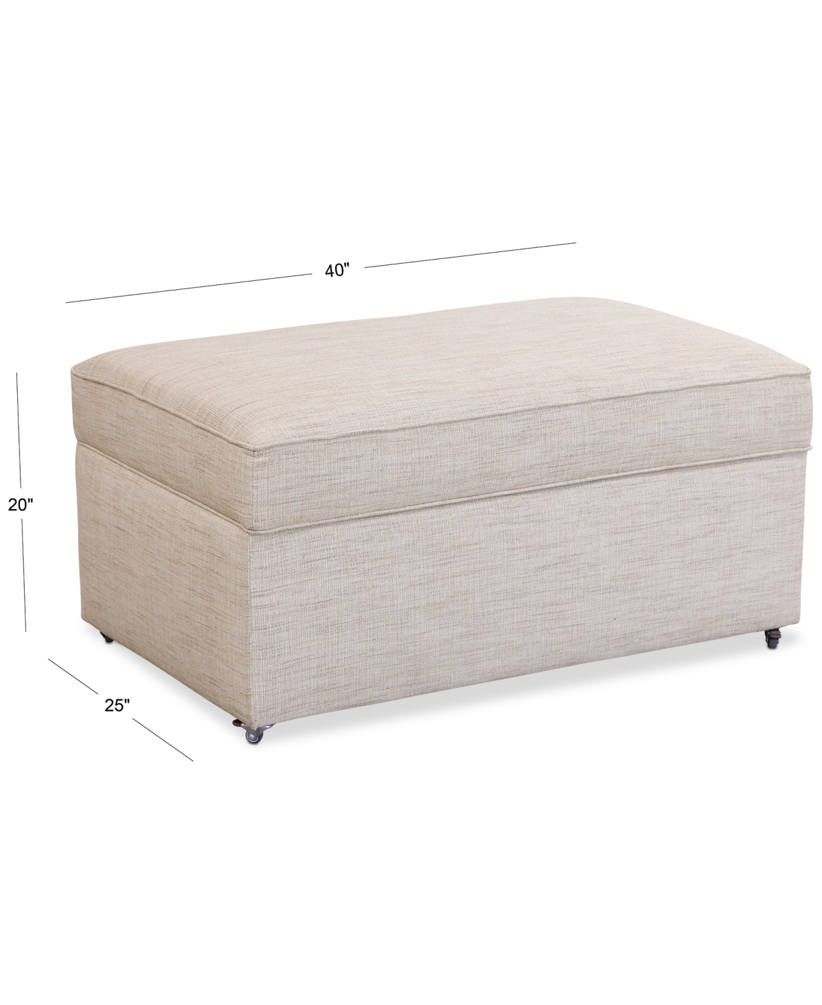 Macy's Kaelie 40" Fabric Storage Bench, Created For  In Camel