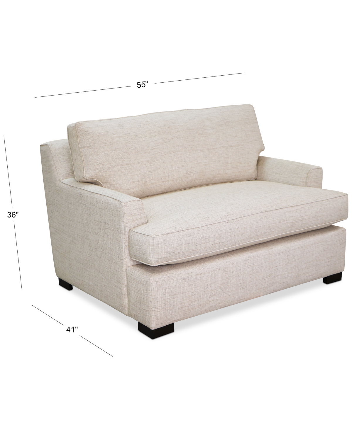 MACY'S KAELIE 55" FABRIC CHAIR BED, CREATED FOR MACY'S 