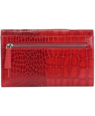 Women's Croco2 RFID Secure Trifold Wallet
