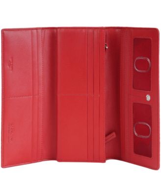 Women's Croco2 RFID Secure Trifold Wallet