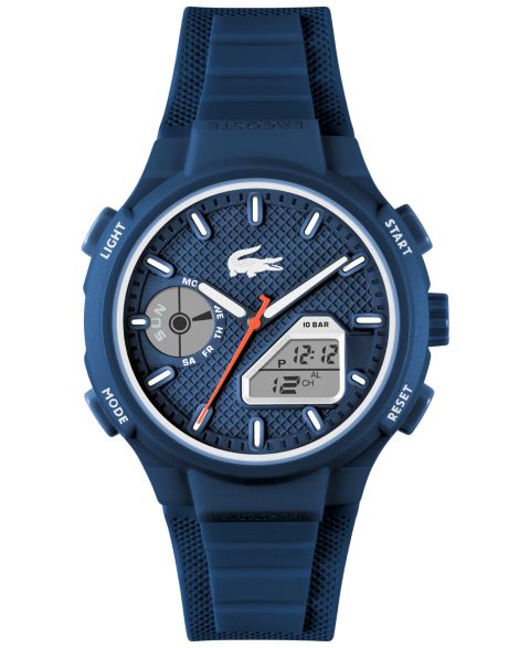 Мужские часы Lacoste LC33 Blue Silicone Strap Watch 45mm