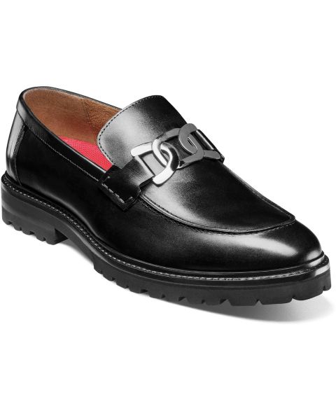 Мужские туфли Stacy Adams Hale Moc Toe Bit Slip On Loafer, цвет: Чёрный