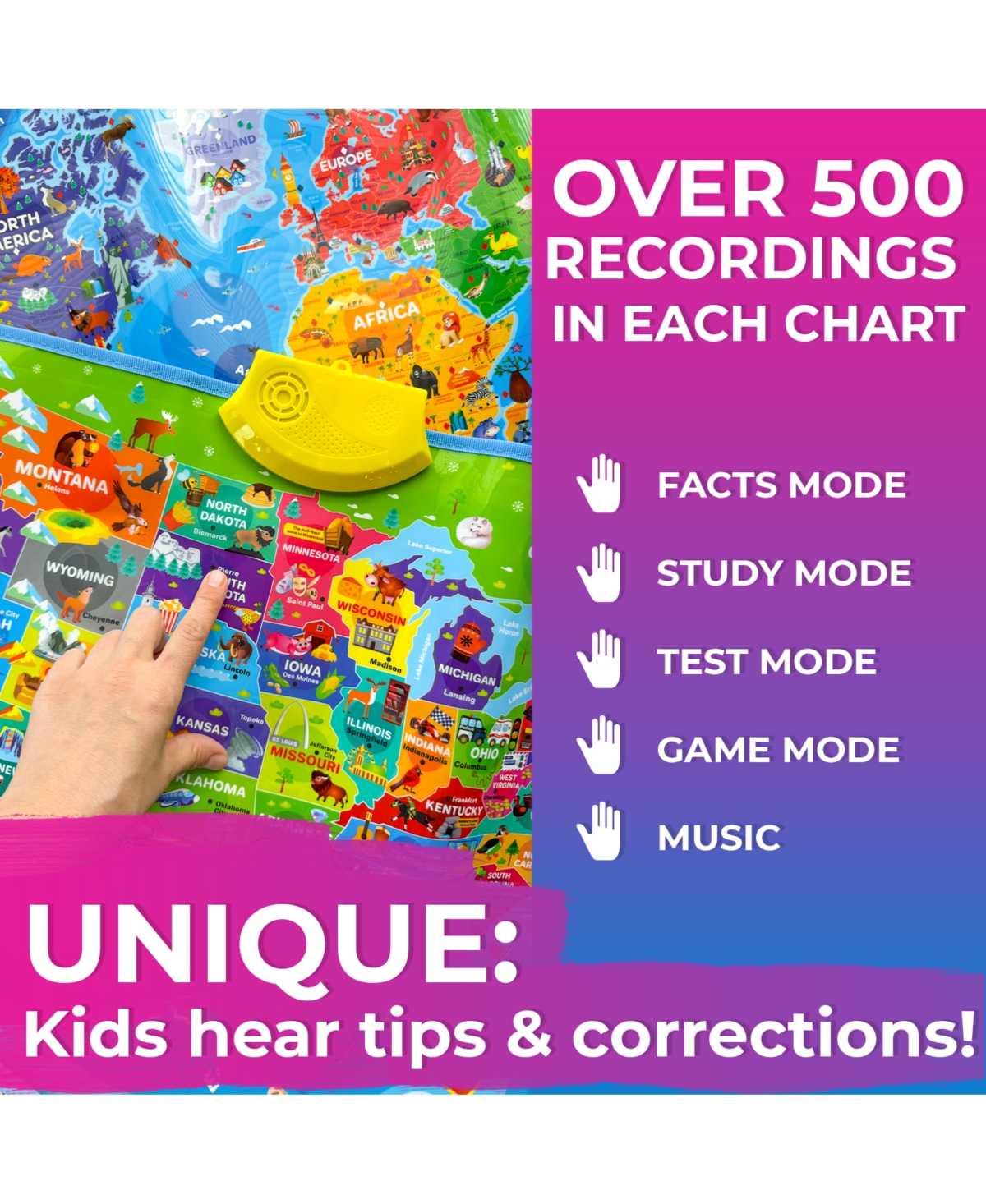 Quokka Educational Interactive Poster for Toddlers 3-5