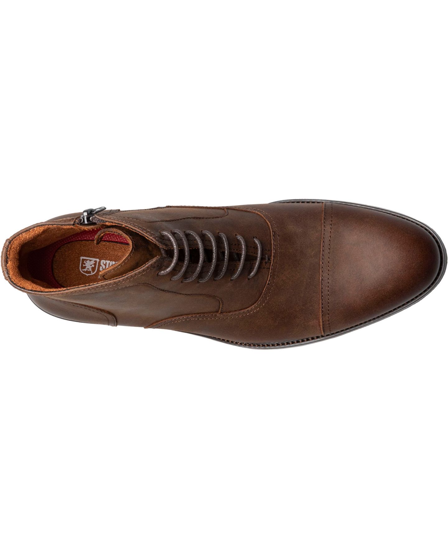 Мужские ботинки Stacy Adams Porter Cap Toe Side Zip, цвет: Коричневый — фото 6