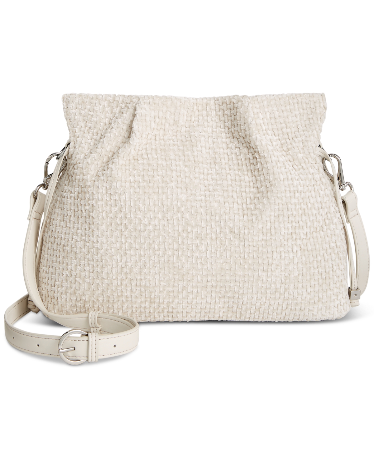 On 34th Bradlie Plush Small Crossbody, Created For Macy's In Cream